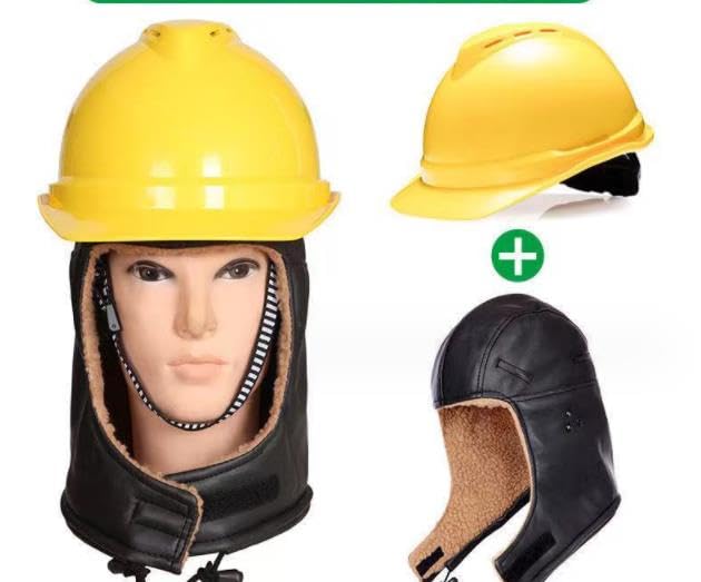 Hard Hat Winter Liner Warm Skull Cap Helmet Liner Thermal Athletic Caps Hardhats Liners Ear Flaps Thermal Cycling Hat Hard Hats Liners Earflaps Construction Beanies Hats Fits Under Hardhats Black