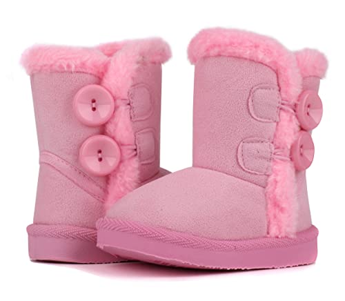Image of Femizee Girls Boys Warm Winter Boots Kids Outdoor Snow Boots(Toddler /Little Kid)