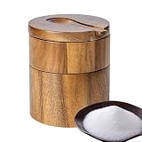 Pepper Container, Salt Cellar, 3.54x3.54x4.13 Inches Magnetic Swivel Lid...