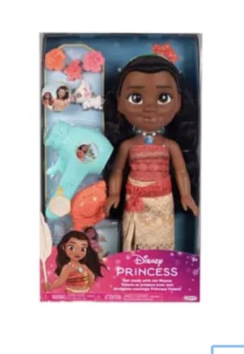 Grande poupée Moana Disney Frozen l'amie idéale aux cheveux infinis à tresser avec amour