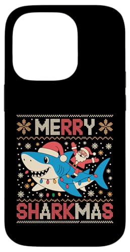 Merry Sharkmas AO[Z[^[ T^ CfBO V[N Cgt X}zP[X iPhone 14 Pro p