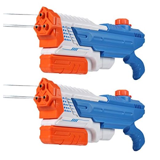 Mitcien Water Guns, 3 Nozzles Big Power 1800CC (2 Pack) for Kids Adults, Water Squirt Gun Pool Toys for Teenage Boys Girls Water Fight