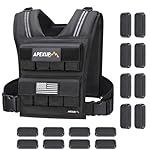 APEXUP Adjustable Weighted Vest Men 20lbs/30lbs/40lbs Weights with Reflective Stripe, Weight Vest Woman Workout Vest for Strength Training Running Walking