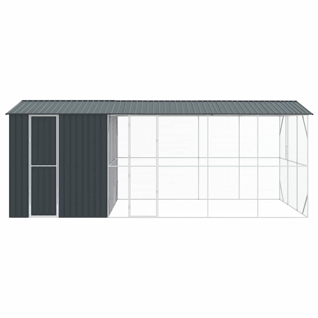 INLIFE Vogelkäfig Anthrazit 645 x 310 x 247 cm Verzinkter Stahl,Tier- & Haustierbedarf,Haustierbedarf,Vogelbedarf,Vogelkäfige & -ständer,Anthrazit,222.25 KG,3325163