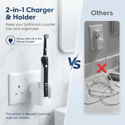 Elektrische tandenborstel, wandlader voor Oral-B iO 3/4/5/6, draadloze oplader, tandenborstel, ruimtebesparend wandlaadstation voor elektrische tandenborstels - Afbeelding 6
