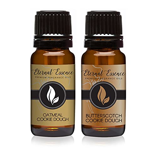 Image of Eternal Essence Oils 2 Pack 10ml Premium Fragrance Oil - Oatmeal Cookie Dough & Butterscotch Cookie Dough - for Candle, Soap Making, Aromatherapy, Diffusers, Home Care, & Humidifiers