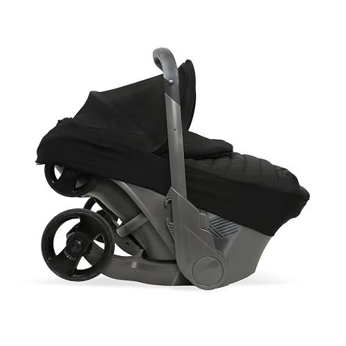 Image of Little Unicorn Winter Car Seat Cover | Premium Insulated Fabric | Universal Fit & Easy to Install | Travel Bag Included (Black)