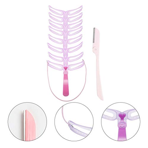 Lurrose Kit de molde de sobrancelha modelo de sobrancelha para estêncil de sobrancelha, kit de cuida