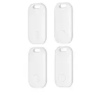 Smart Air Tracker Tag 4 Pack - Item Key Finder Work with Apple Find My(iOS Only) Item Locator Anti-Lost Device for Keys, Wallet, Luggage, Backpack, Bags and More, Replaceable Battery