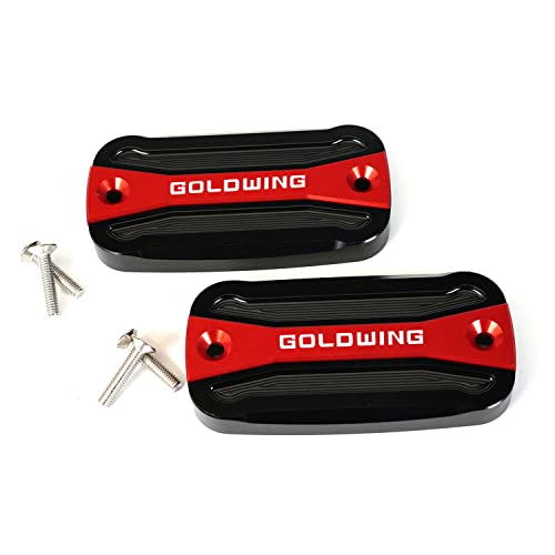MOWOK For Goldwing GL 1800 1500 GL1800 GL1500 Motorcycle Front Brake Fluid Reservoir Cover Oil Cap (Red)