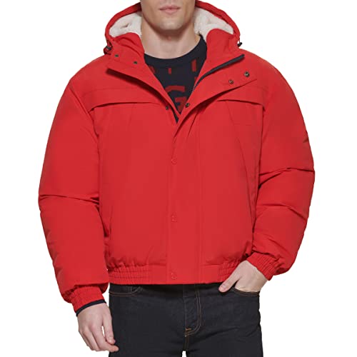 Tommy Hilfiger Mens Tommy Hilfiger Men's Arctic Cloth Sherpa Lined Snorkel Jacket, , X-large
