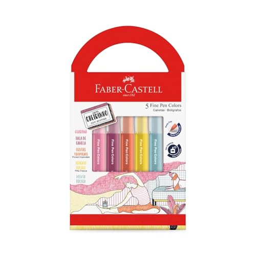 Caneta Ponta Porosa Fina com Cheirinho Faber-Castell, Fine Pen Colors Revigora & Energiza, 0.4 - FPB/ES5REZF