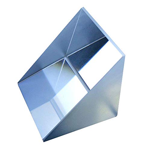 Image of 25 mm Glass Right Angle Triangle Prism, Coated Reflecting Prism, Right Angle Prism Mirror, Component for Precision Optical Instruments