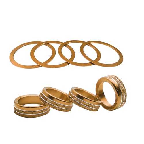 Image of AC knob Cover Trims and AC Vent Inner Rings for Toyota Tacoma Accessories 2016-2023 Interior Air Conditioner Vent Ring Cover Trims Air Conditioner Knob Rings 8pcs-Set (Orange)