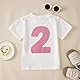 2. Geburtstag T-Shirt für Mädchen “I’m Two Cute” Drucker Shirt Zweiter Geburtstags Tshirt Geburtstagsfeier Kleidung Sommer Kurzarm Tops Weich Rundhals Shirts 2 Jahre Kinder Outfi(Weiß,2 Jahre)
