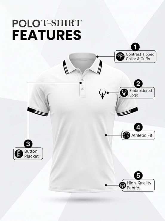 Image of Lymio Polo T Shirt for Men | Men Casual T-Shirt | Polo Available in Combo Pack of 2 (Polo-40-43)