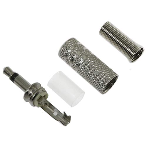 E-outstanding 3.5mm Mono Plug 5PCS 1/8 Inch TS Mono Mini Stereo Metal Male Jack Adaptor Connector