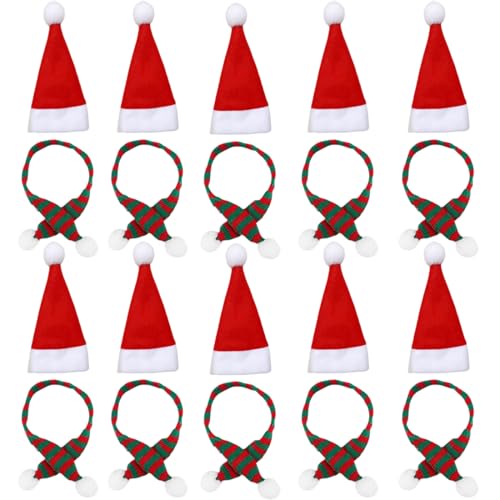 EIHI Mini Weihnachtsmütze, Mini Weihnachtsmütze und Schal Set,...