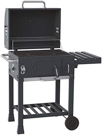 Jamestown Jaxon Barbecue à charbon avec bac à charbon réglable en hauteur et thermomètre de couvercle avec décapsuleur | Barbecue de qualité supérieure pour un barbecue réussi