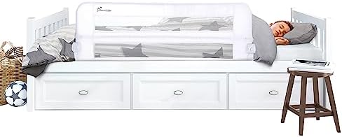 Dreambaby Maggie Toddler Bed Rails Guard – Foldable & Portable Bed Safety Barrier – Suitable for Recessed and Flat Bed Bases Up to King Size Mattress –