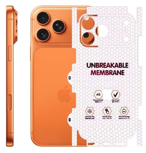 Image of NISHTECH Matte Finish Full Body Cover Back Protector Compatible with iPhone 17 Pro Max | Unbreakable Membrane Scratch Guard Full Fit Protective, Case Friendly, (Back & Side) (Pack of 1)