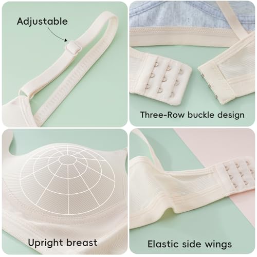 Teen Bras for Girls Ages 12-14-16-18 Years Old Big Kids Training Bra Bralettes for Women Ladies,Adjustable Straps3