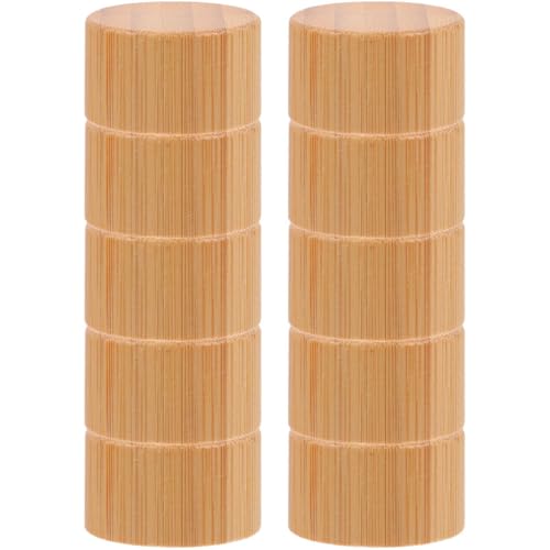 Didiseaon Tapas para Botellas de Aceites Esenciales, 10 Piezas de Bambú Diseño Ligero y Reutilizable, Compatibles Frascos Pequeños para Aromaterapia y Cuidado Personal