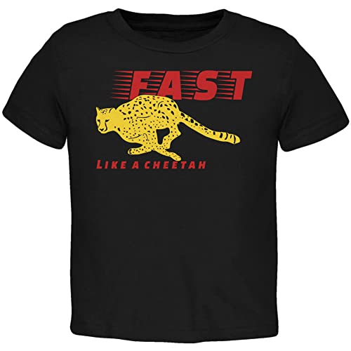 Fast Like A Cheetah Toddler T Shirt Black 4T