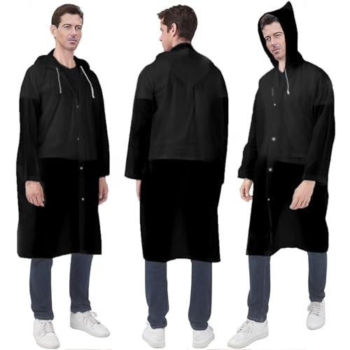 ZFYOUNG Pacote com 2 capas de chuva portáteis de EVA para chuva, poncho de chuva reutilizável com pu