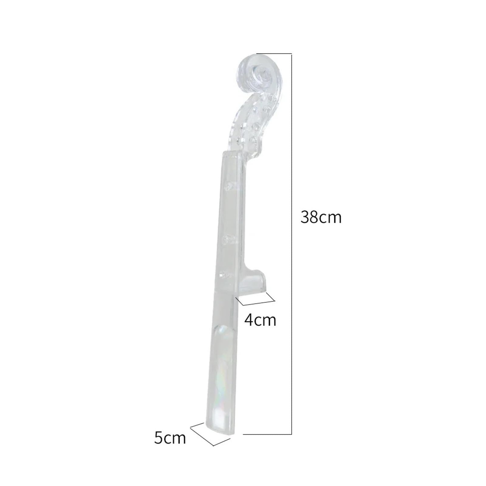 Piezas de violín transparentes, juego de accesorios, cristal 4/4, reposabrazos for violines/barbilla/cola/cuello de violín