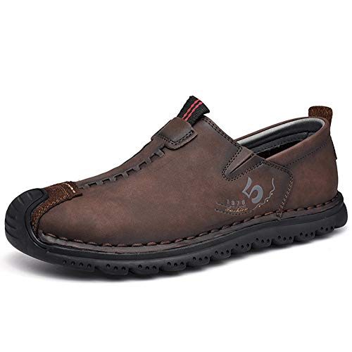 Men's Casual Driving Loafers Flats Boat Leather Fashion Hand Stitching Large Size Ankle Boots Oxford Moccasin Comfortable Shoes