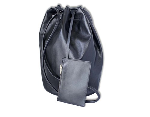 Sac seau en cuir Meghan noir pour organiser facilement toutes vos affaires