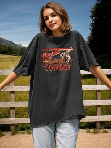 Western Shirts for Women Vintage Rodeo Shirts Wild West Cowboy T Shirt Oversized Country Music Short Sleeve Tops2