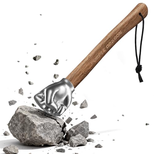 Purple Dragon 2Lb Fist Hammer Tool with Wooden Handle
