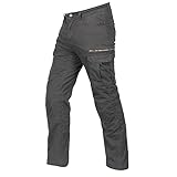 Motoblouz - Pantalón de moto certificado, color gris oscuro
