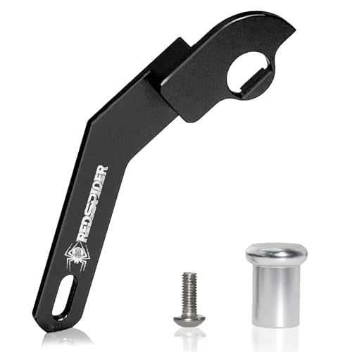 ? REDSPIDER RC Transmitter Steering Wheel Trigger?Alloy Steering Wheel TriggerOne Hand Control Accessory Adapter Two Colors to Choose from for Radiolink RC4GS RC6GS (Black)