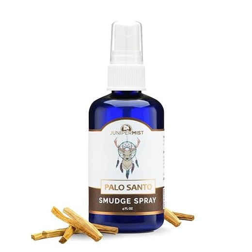Palo Santo Smudge Spray for Cleansing and Clearing Energy (4 Ounce) Liquid Blend Alternative to Incense, Sticks, Wood Or Candles, Handmade in The USA with Pure Essential Oils and Real Quartz Crystals
