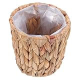 Fait main avec délicatesse : tissé à la main avec soin pour sublimer votre décoration intérieure, idéal pour le salon, le balcon et plus . panier à fleurs décoratif, panier de rangement en jacinthe