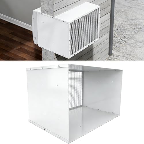 Through The Wall Air Conditioner Sleeve, 26 Inch AC Wall Sleeve cover with Galvanized Steel Sheet, Ventilation Mesh Backboard, Pre-Drilled Mounting Holes Universal Wall Sleeve for TTW Air Conditioner