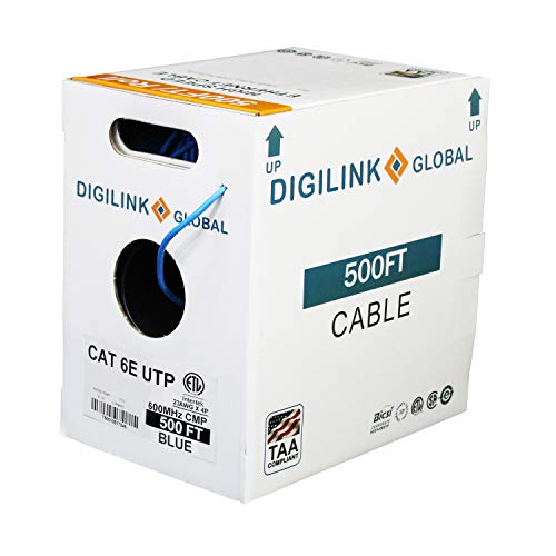 Cable Ethernet Cat6e UTP 500ft 23AWG Azul miniatura 1