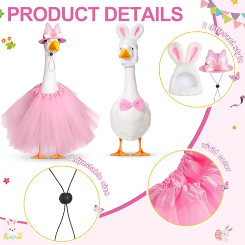Costume oie en ciment de 58 cm ajustable thème lapin de Pâques