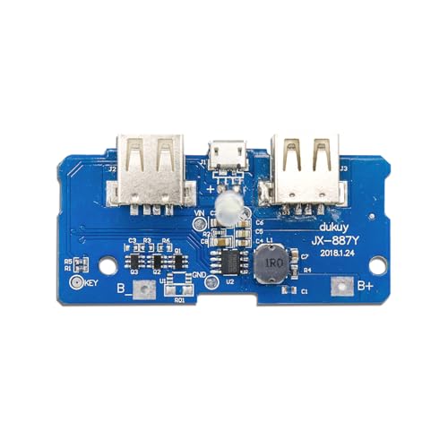 Image of Electronic Spices JX-887Y Dual Micro Usb 3.7v to 5v 2a Power Bank Charger Module Pack of 1pcs
