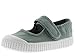 victoria 136605-KIDS Sandalo 1915 Tela Cotone Tinto, Ecologico E 30% Riciclato con Chiusura A Strappo Balletto Unisex Bambino Jade 22