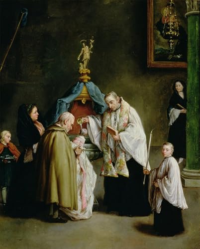 Tableau le Baptême de Pietro Longhi Graffiti, Impression Toile Salon et Bureau