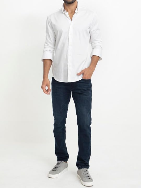 Image of UPnGO Men's Regular Fit Polycotton Formal /Casual Shirt | Full Sleeve Button-Down Solid Shirt for Office