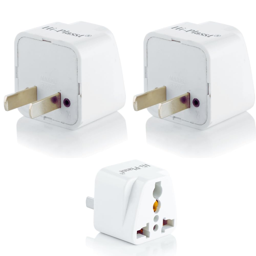 Hi-PLASST US to India Converter Plug India to USA Type-A Universal Travel Plug Adapter 2pin for USA, Canada, Mexico, Brazil, Philippines, Cuba, Thailand, Taiwan, Japan (US/Canada-2pin, Pack of 2) (B0CVXCSKK4) Amazon Price History, Amazon Price Tracker