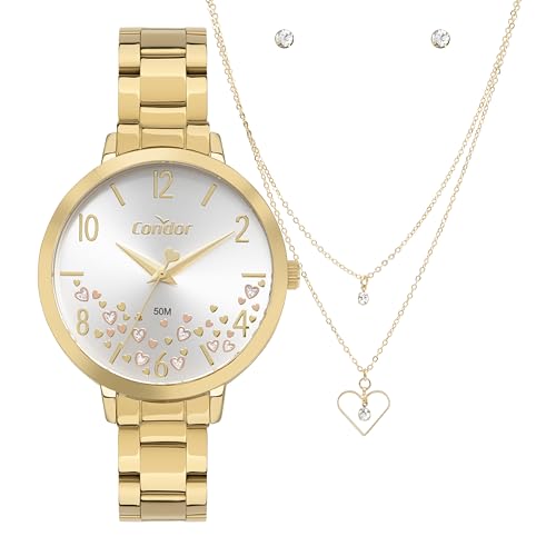 Condor - Kit Relógio Feminino Mimos E Sutilezas Dourado - CO2035NDG/K4K
