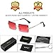 Dollger Rimless Rectangle Sunglasses for Women Men Y2K Frameless 90s Square Clear Colored Glasses Unisex Red
