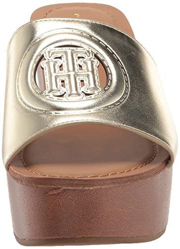 Tommy Hilfiger Women's Wrynn Heeled Sandal, Gold, 8 #TOP1