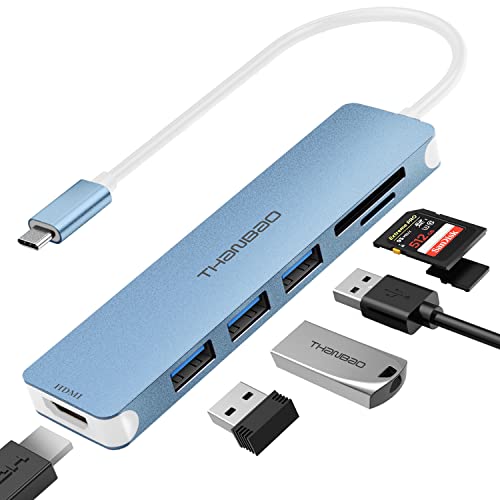 Usb C Hub Multiport Adapter, 7 In 1 Portable Dongle With 4K Hdmi Output, 3 Usb 3.0 Ports, Sd/Tf Card Reader Compatible For Macbook Pro, Xps, And More #TOP3